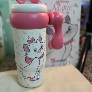 Disney Marie Pink and White Travel Mug